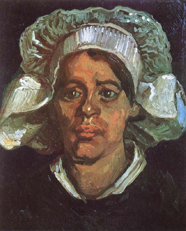 Vincent Van Gogh Head of a Peasant Woman with White Cap (nn04)